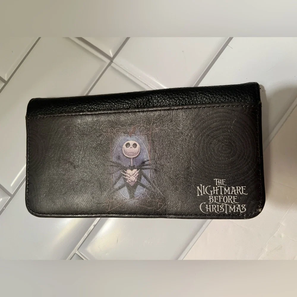 Disney The Nightmare before Christmas Black Leather Wallet - Picture 1 of 6
